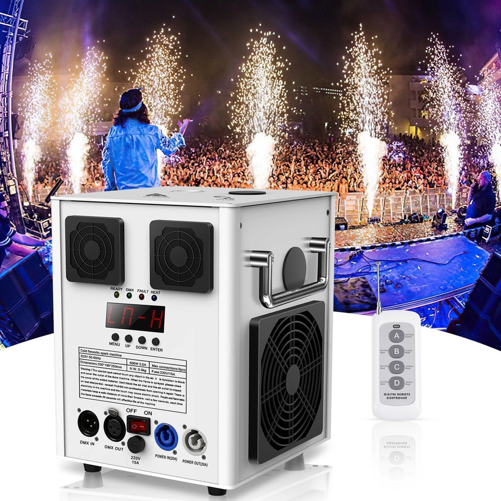 700W Cold Spark Machine Firework Machine Stage Effect DMX Party Wedding Sparkle