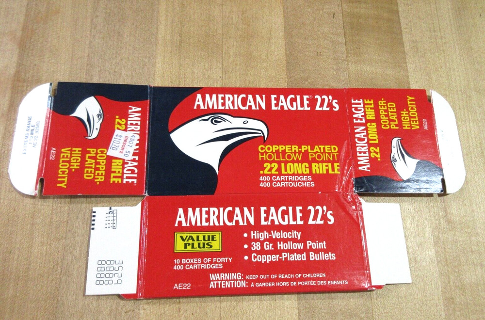 Empty American Eagle  by Federal 22 Brick Box  (w13)