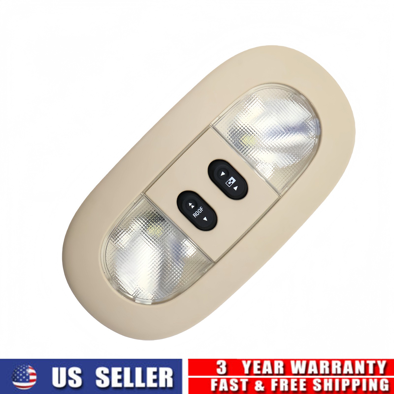 1PCS Beige Overhead LED Dome Light Sunroof Switch For 2004-2008 Ford F-150 NEW