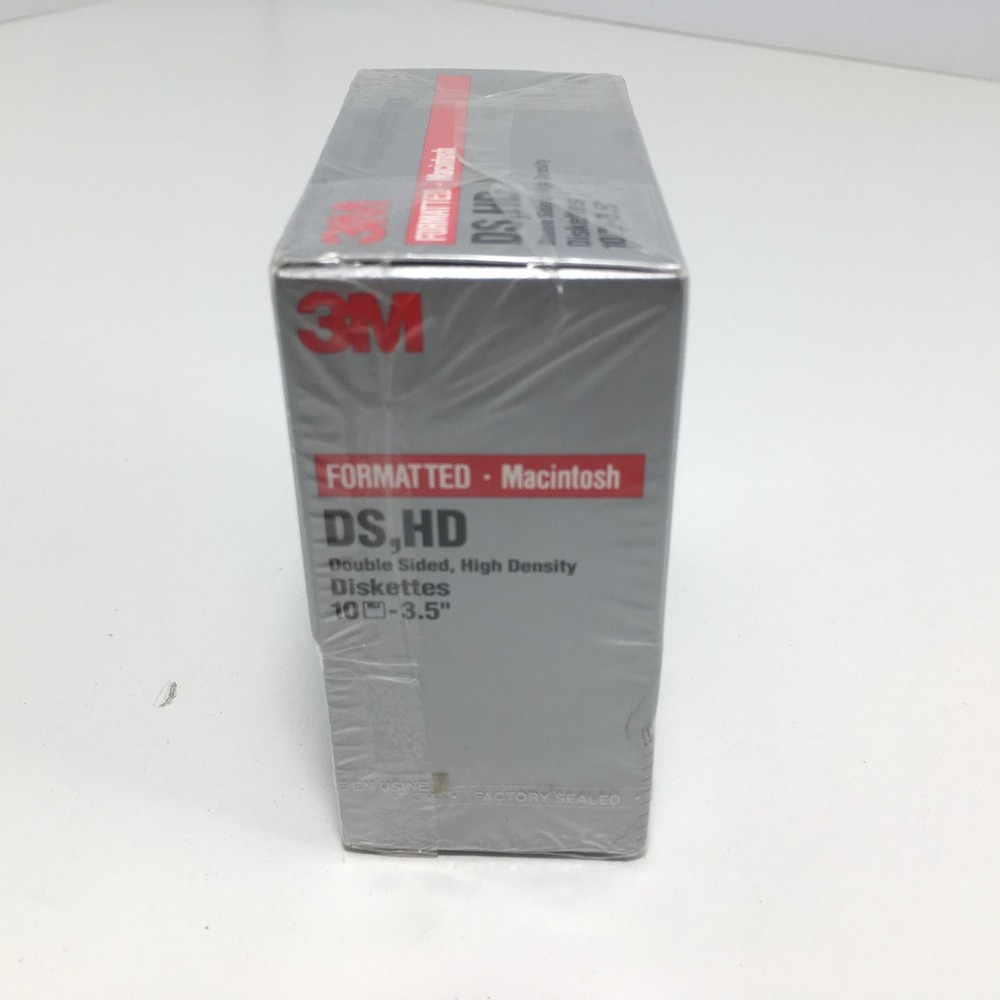 NEW 3M DSHD Diskettes Double Sided High Density 3.5" 10Pk Floppy Disk Mac Format
