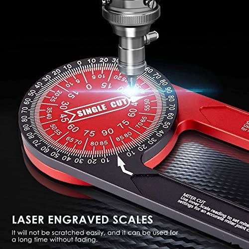 Aluminum Miter Saw Protractor Plus | 8.7-Inch Angle Finder Featuring 1 Pack