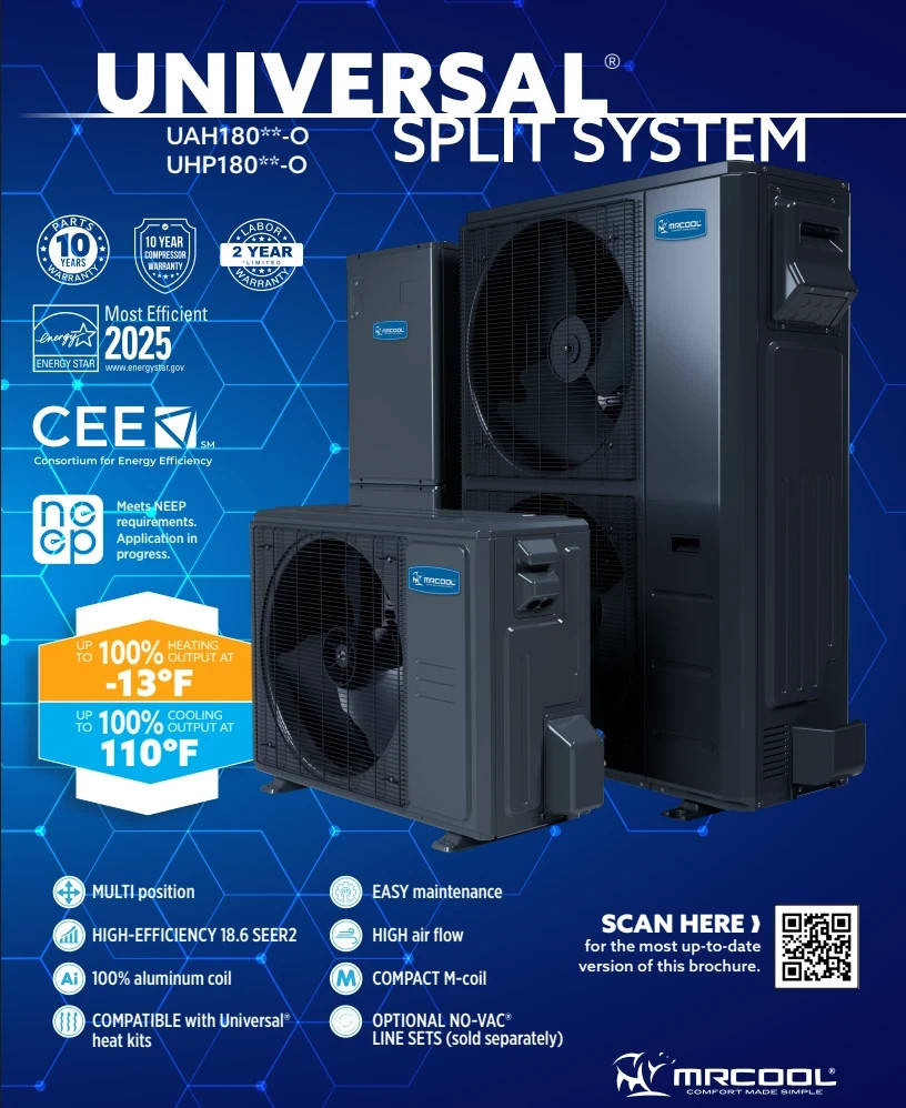 MRCOOL Universal Central Heat Pump Split System 5 Ton SEER 17.5 Multipositioning