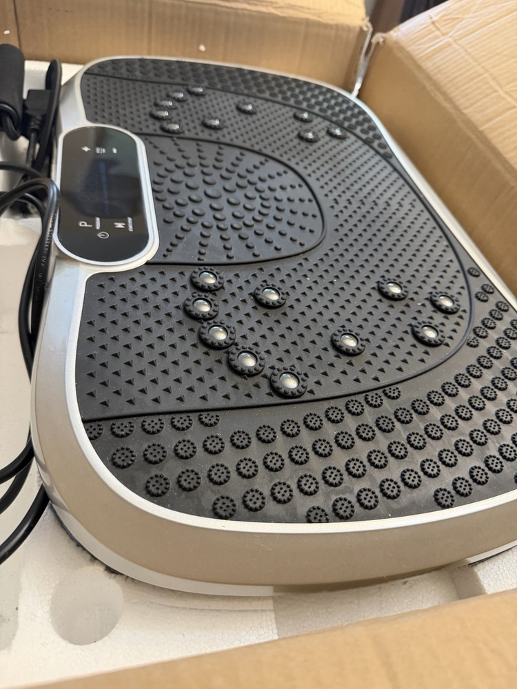 Oscillating Vibration Platform Machine Black Silver with Remote Control