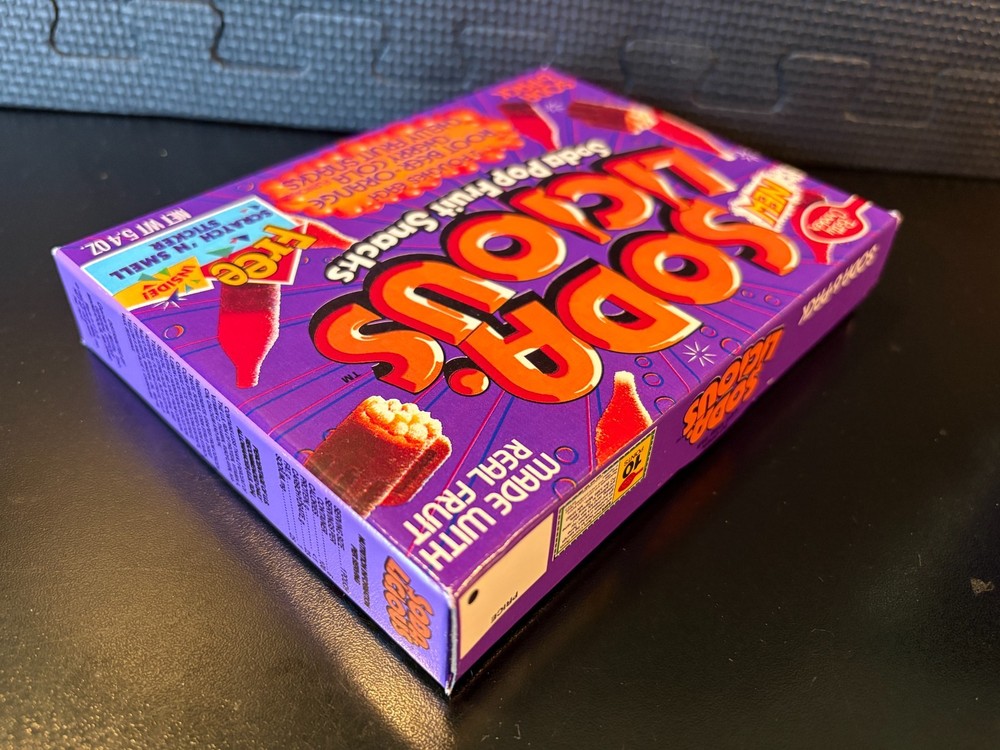 Soda Licious fruit snacks - Empty custom design display box