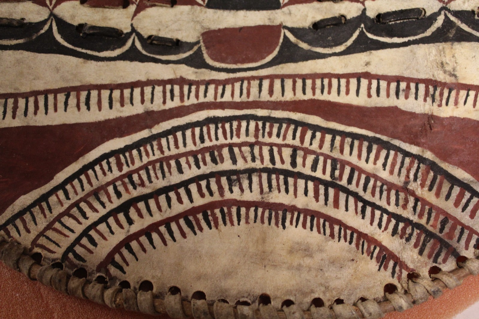 African Maasai Shield_Hand Painted on Hide