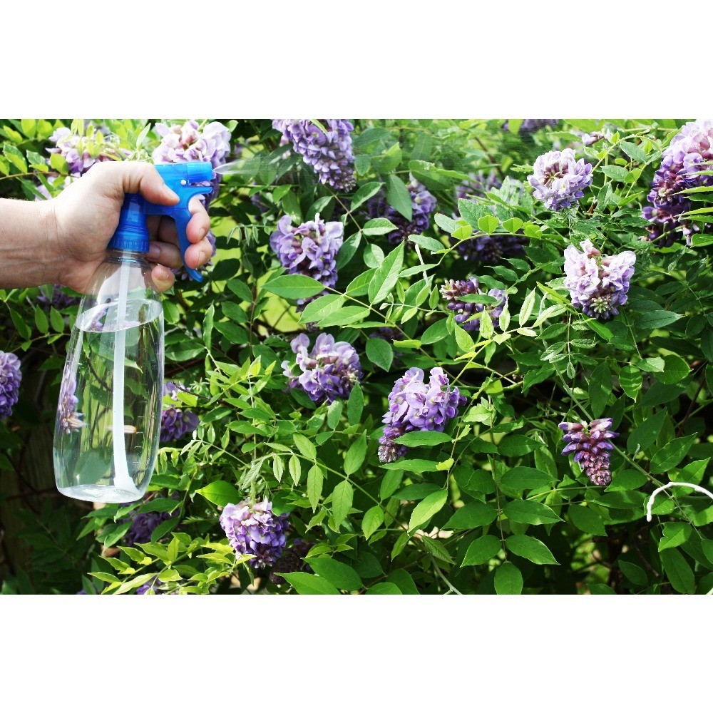 (5 pack) 24oz Refillable Plastic Spray Bottle with Adjustable Nozzle