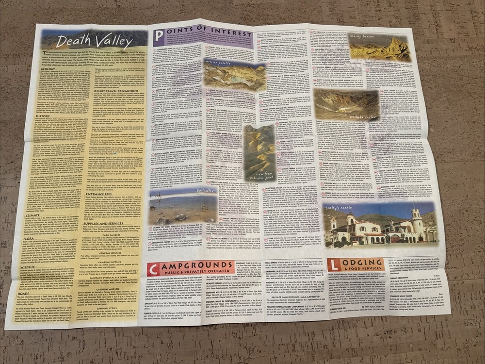 AAA Death Valley National Park Map - Folded - 20”x27”