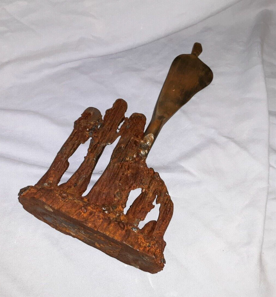 Brutalist Iron Sculpture Signed Kramar