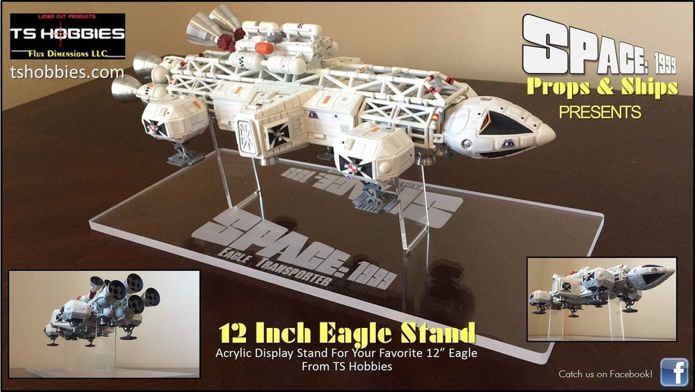 acrylic display stand for 12" diecast & model Space 1999 Eagle Transporter