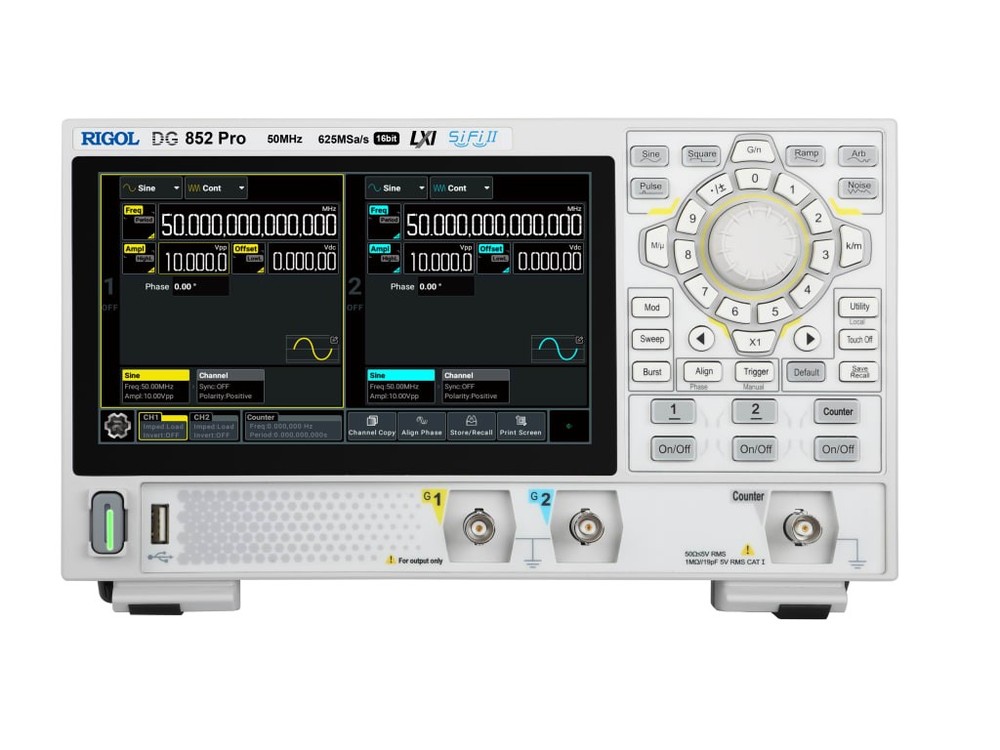 Rigol DG852 Pro - Function/Arbitrary Waveform Generator (2 Channel / 50 MHz)