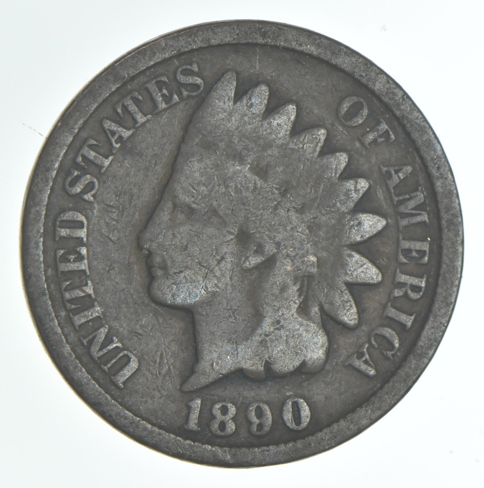 1890 Indian Head Cent AC Average Circ