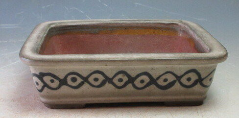 Ito Tonyo Patterned Rectangular Bonsai Pot – Blue/White, Unique Design