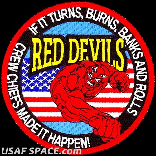 USAF 434TH FIGHTER TRAINING SQ -RED DEVILS-Laughlin AFB, TX- ORIGINAL VEL PATCH