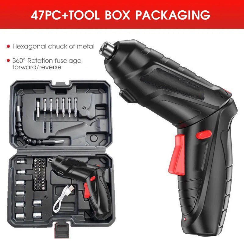 4.2V High-power Wireless Electric Screwdriver Kit with LED Light Tools