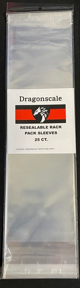 NEW Dragonscale Resealable Rack Pack Sleeves -  Two different sizes Mix / Match