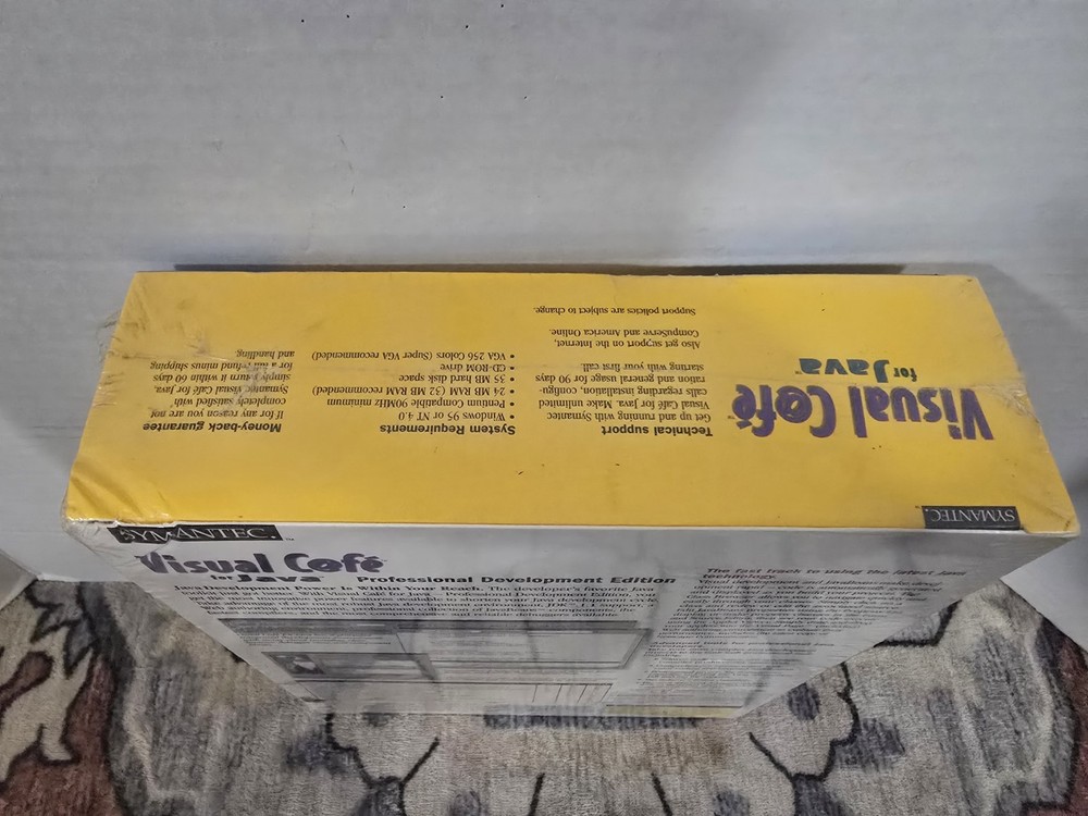 Visual Cafe 2.5 Professional Development + Manual PC CD Java Windows 95 SEALED