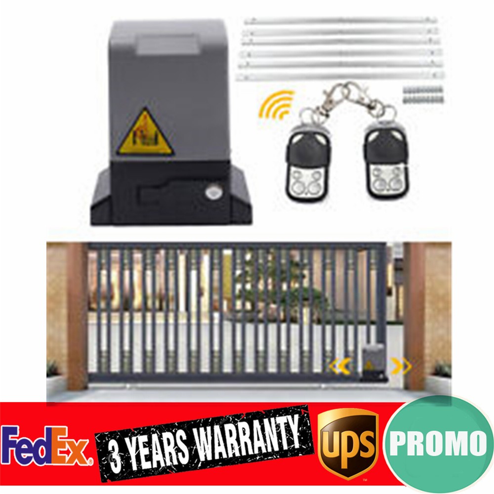 2600lbs Automatic Electric Sliding Gate Opener Motor Operator w/Remote Control