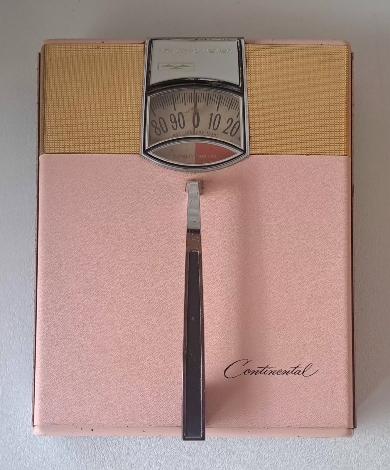 Vintage 1950s Health-O-Meter Continental Pink Bathroom Scale MidCentury