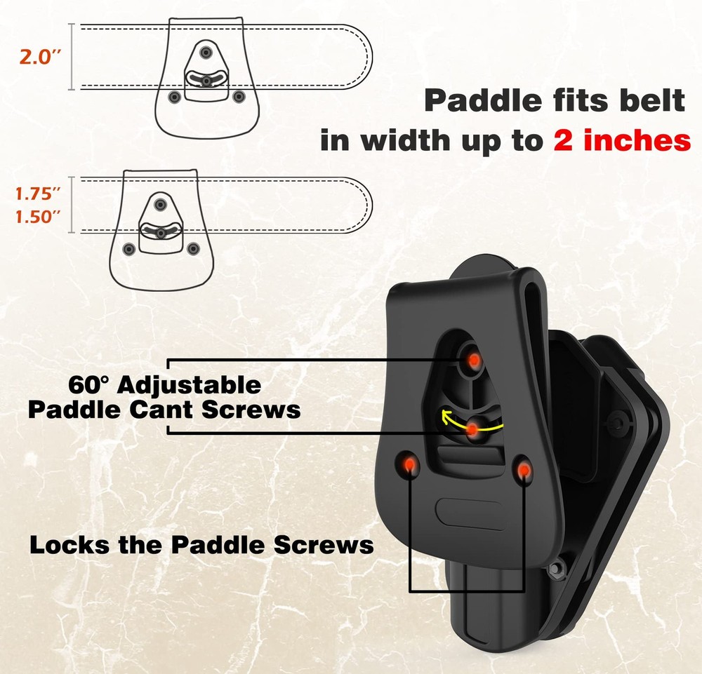 Hellcat Pro OWB Paddle Holster Springfield Hellcat 9mm Micro-compact Optic Ready