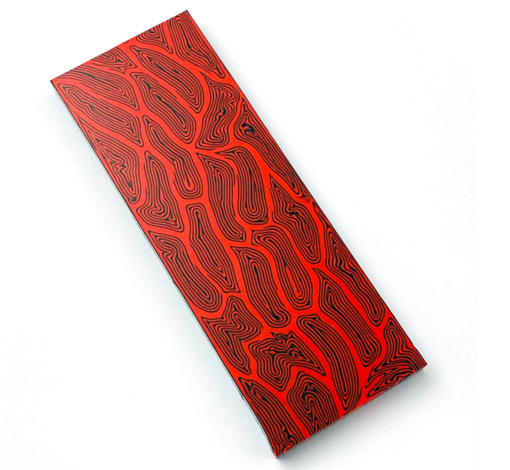 2 PIECES G10 Knife Handle Material Blanks Scales Composite Damascus Pattern DIY