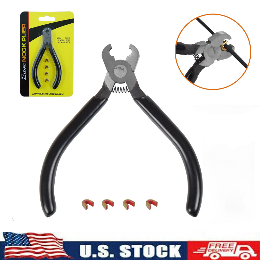 Archery String Nocking Points Pliers Strings Knock Set W/4 String nocking Points