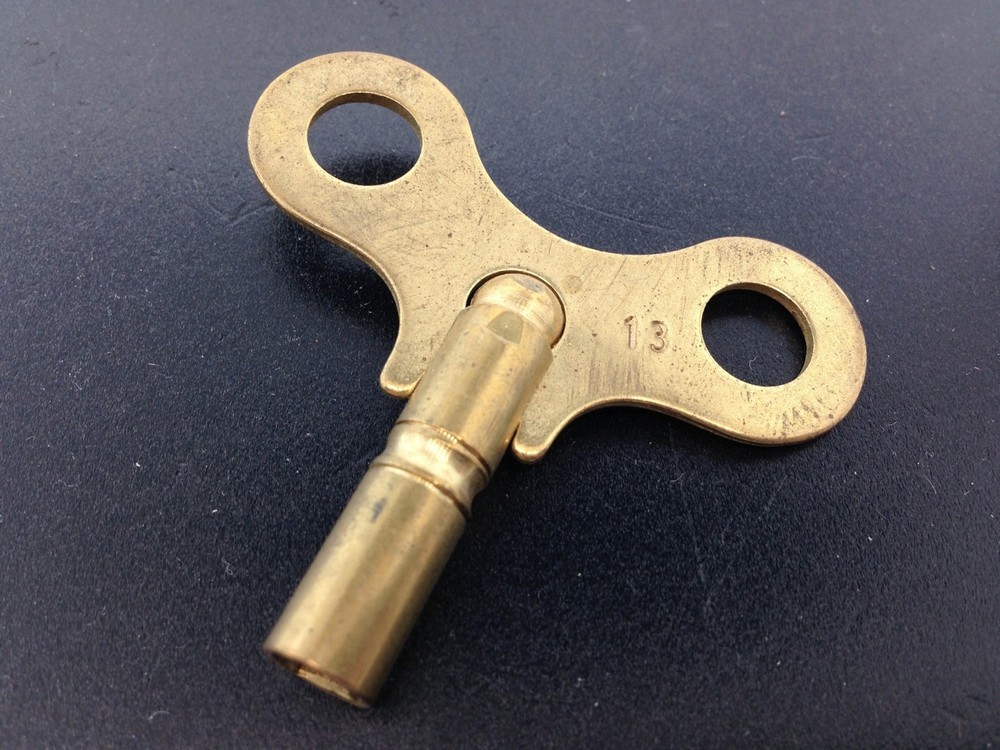 Solid Brass Clock Key #13 or 4.75 mm