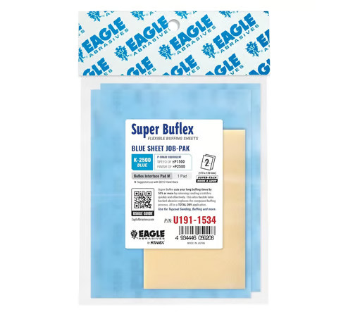 Eagle Abrasives DRY Buflex Sheets - Blue w/ Pad