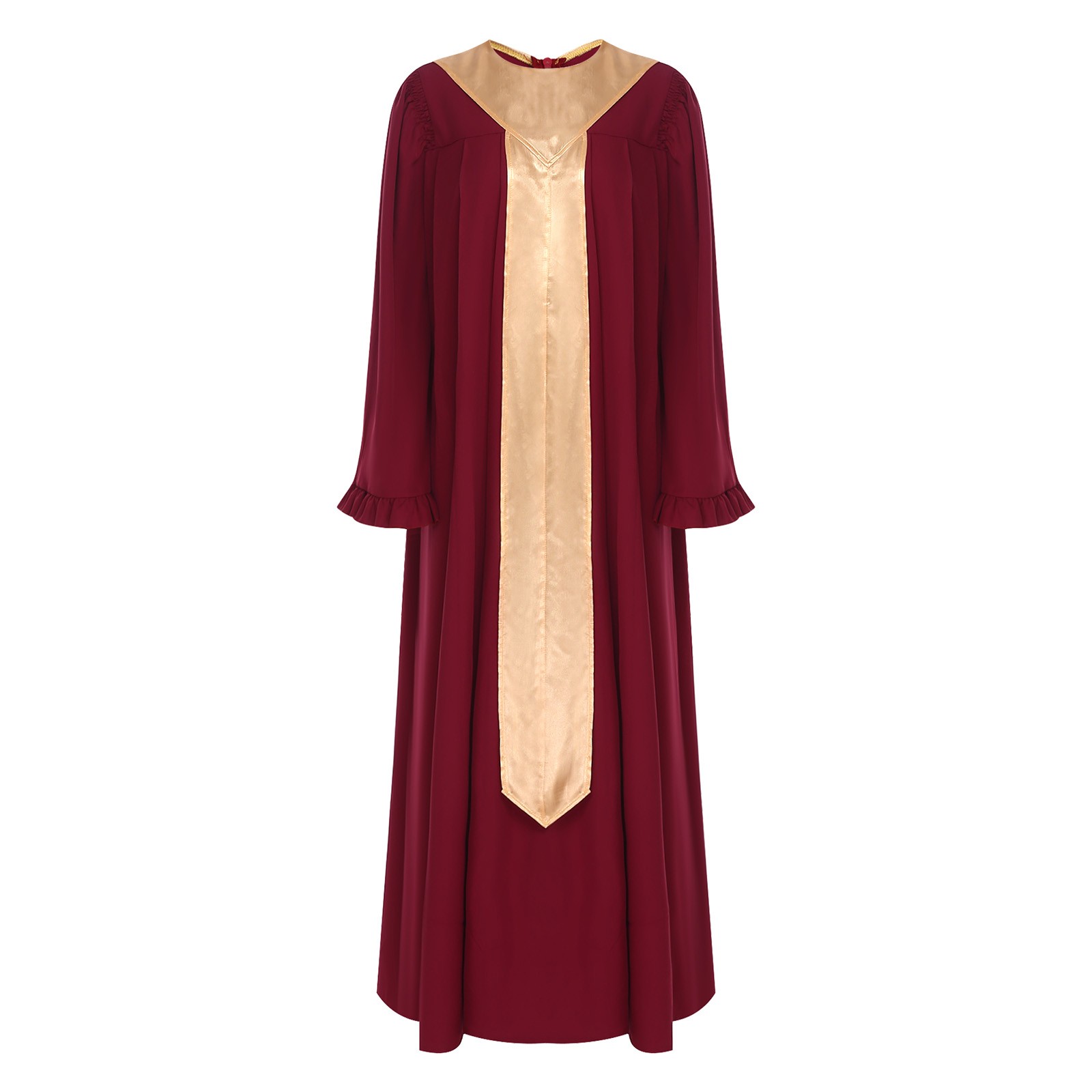 Womens Costume Clergy Long Robe Pastor Event Sash Church Holiday Dance Stage