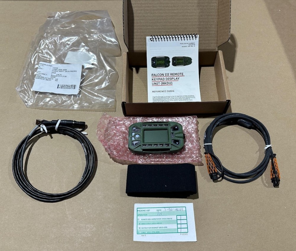 Harris Remote Keypad Display Unit (KDU) 10553-2360-02 w/ Data Programming Cable