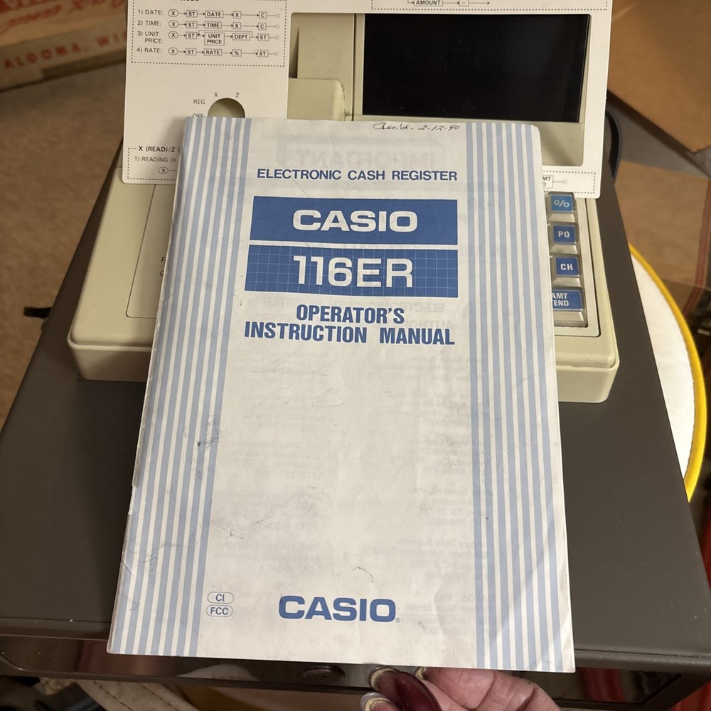Casio 116ER Cash Register From 1990