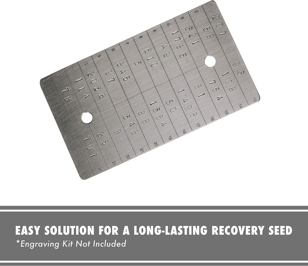 Titanium Crypto Seed Plate - Secure Storage for Bitcoin & Ethereum