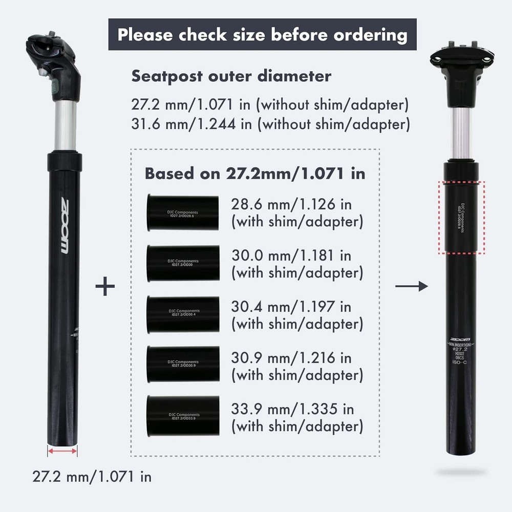 Adjustable Suspension Seatpost for Mountain Bikes