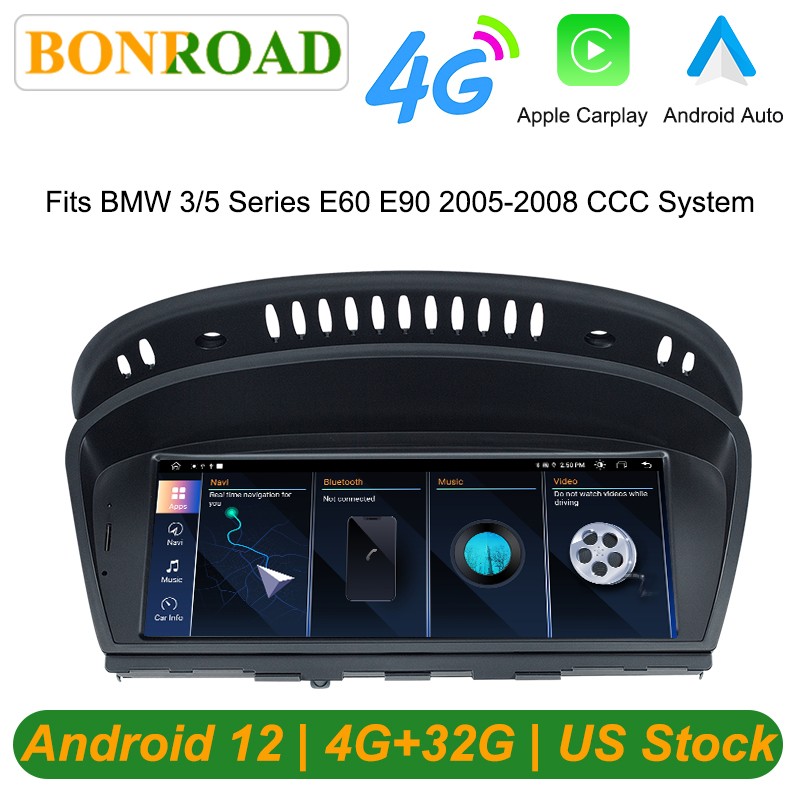 Wireless CarPlay Android Auto Touchscreen For BMW E90 E91 E92 E93 E60 E61 CCC