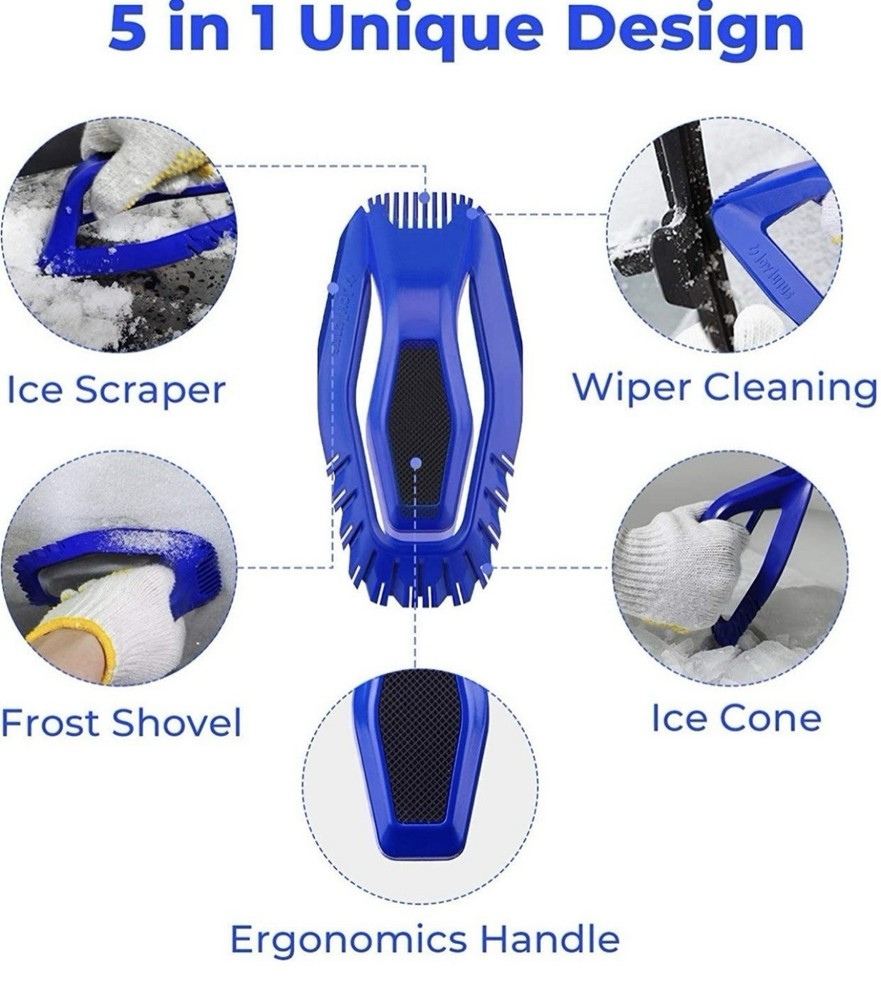 Windshield Car Window Ice Scraper Tool Handheld Compact Winter