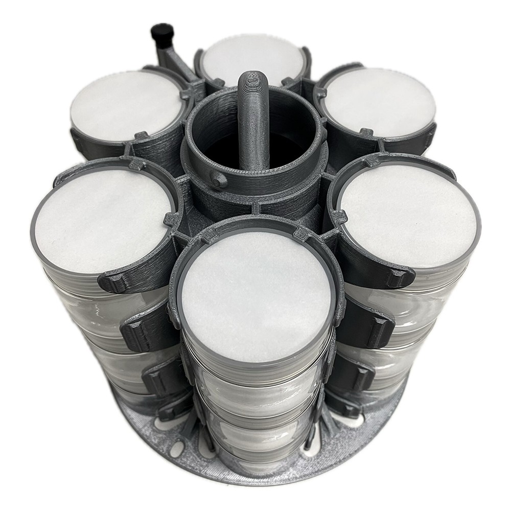 Jar Rack With 18, 1 oz. Plastic Jars Adjustable