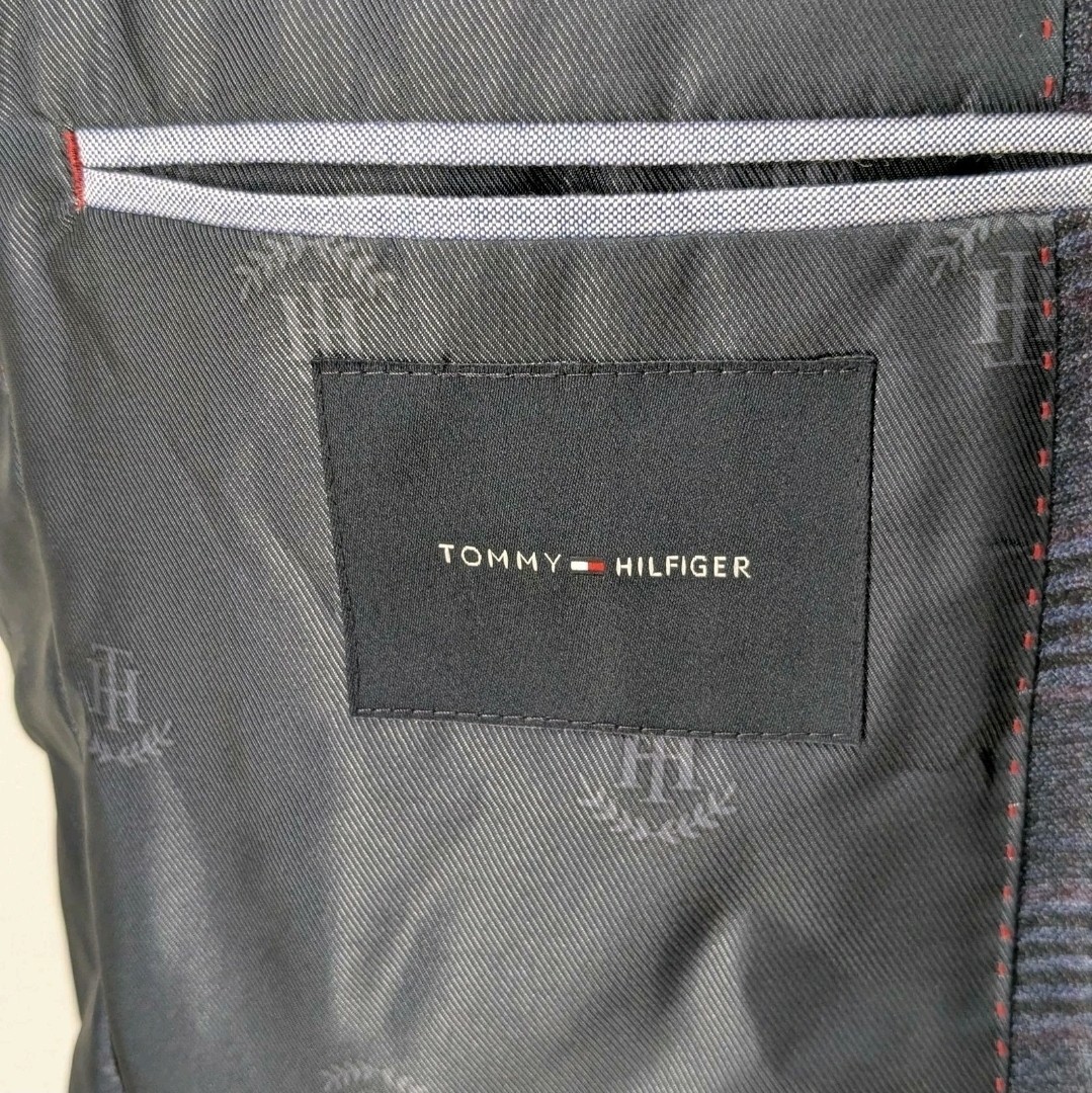 Tommy Hilfiger Men's Modern-Fit Flex Stretch Sport Coat Navy Pink Plaid 36S NWT