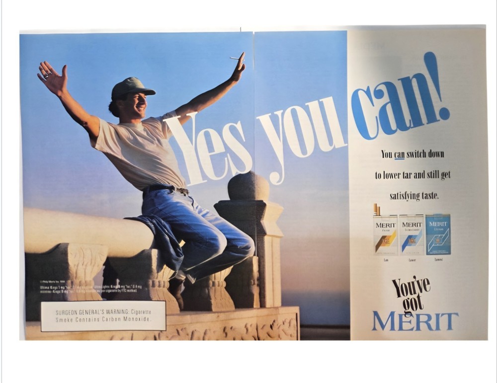 MERIT CIGARETTE AD RARE 1993 VINTAGE