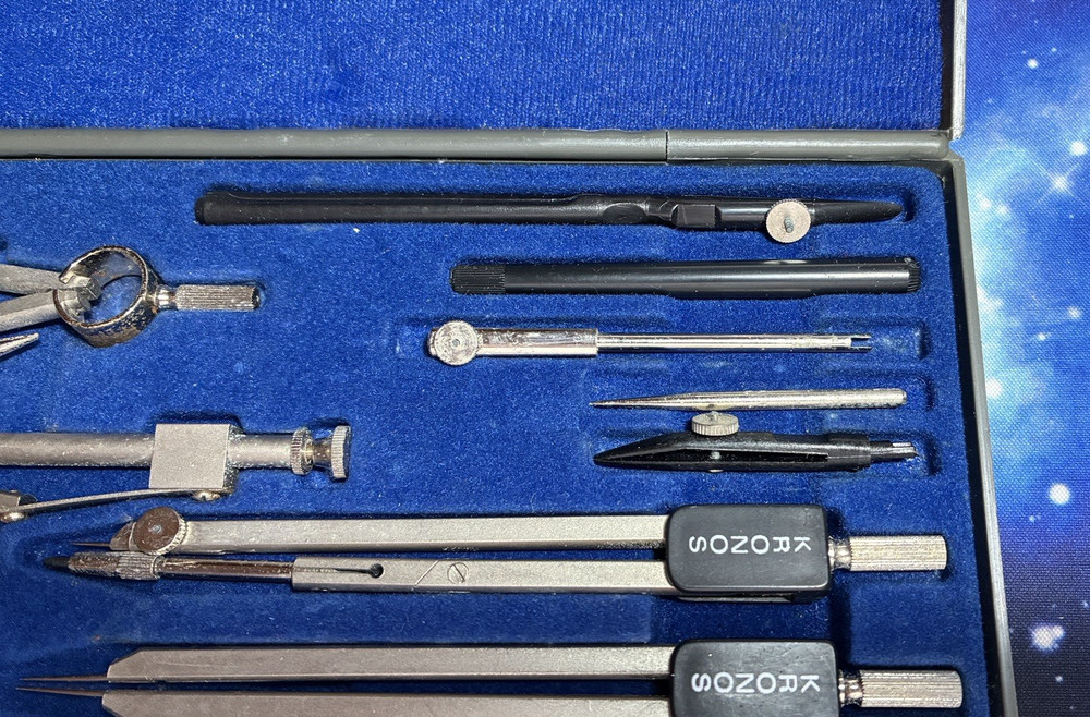 Vintage Kronos 311 Compass Set Technical Drawing Kit Engineering Draftsman Tools