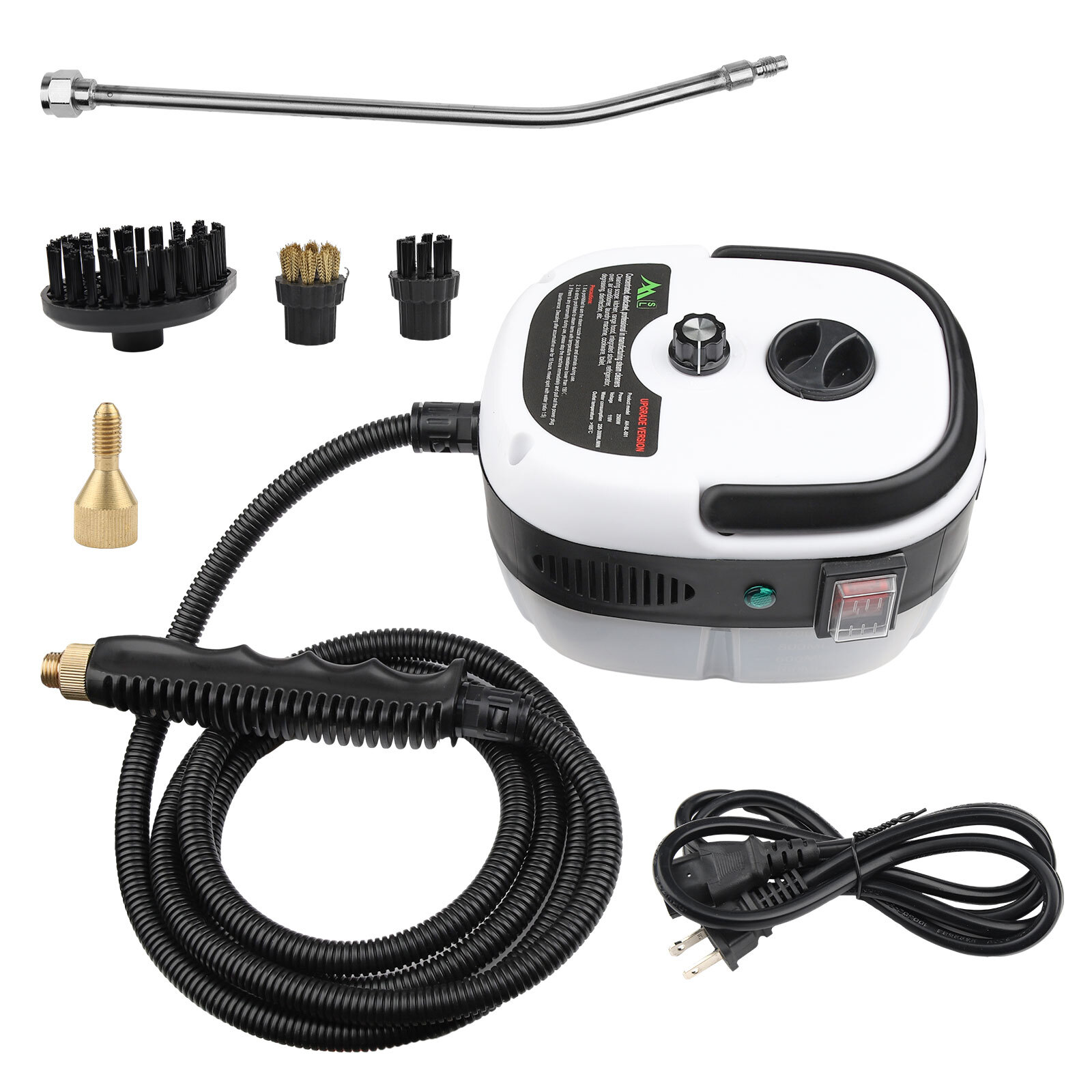 Portable 2500W White Handheld Steam Cleaner - High Temp for Home & Car Detailing