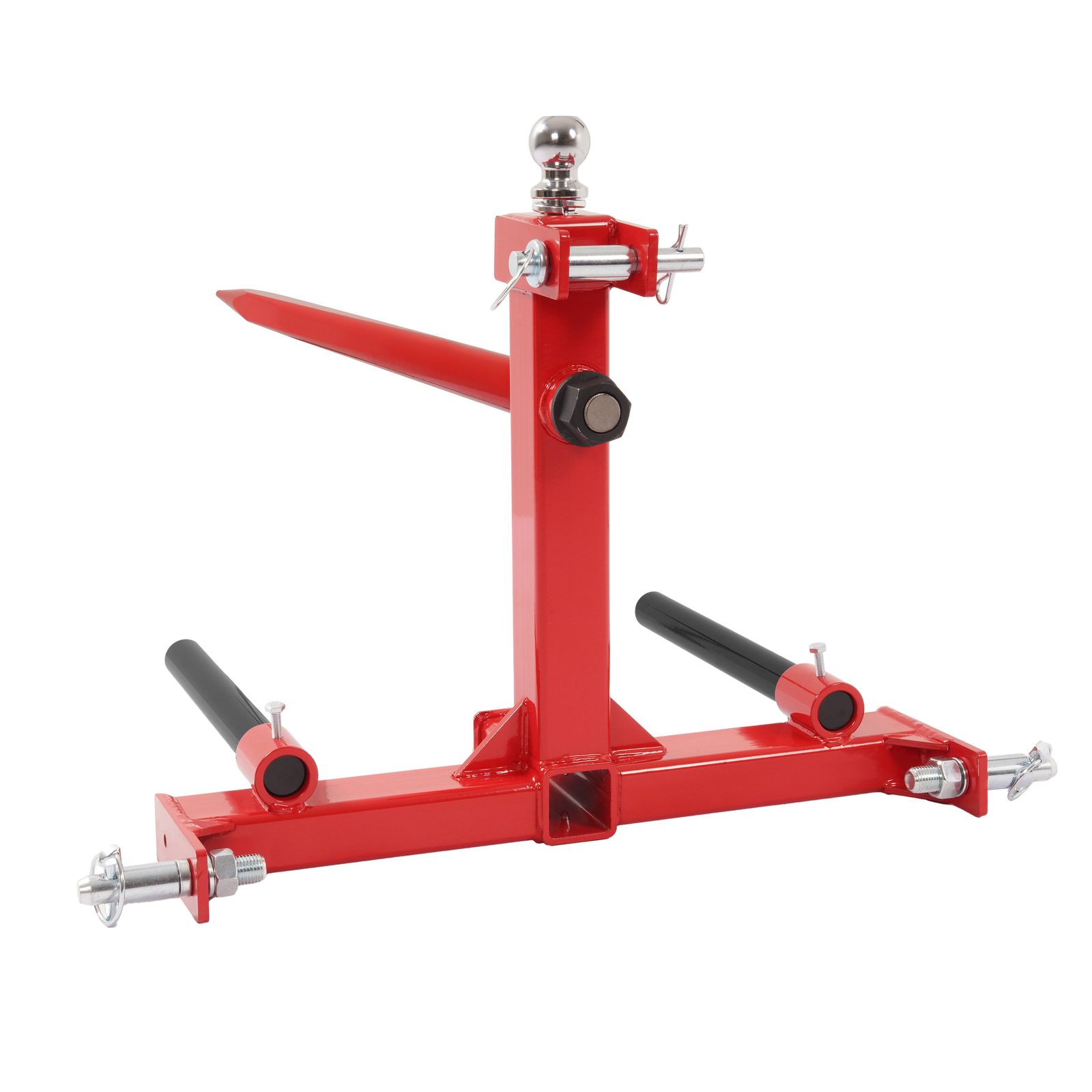 3 Point Hay Bale Spear Trailer Hitch Receiver w/Gooseneck Ball For Cat 1 Tractor