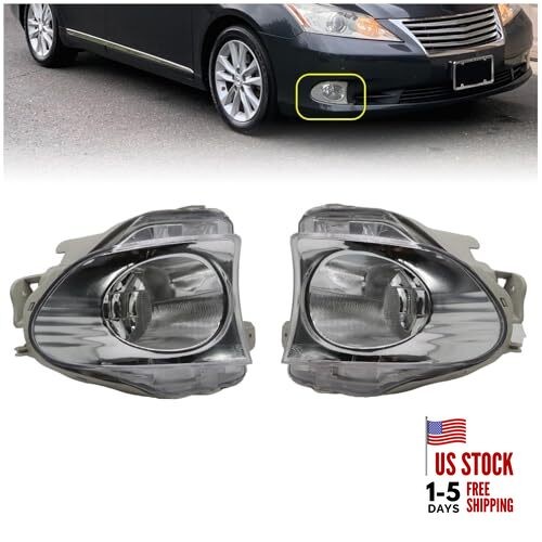 Fog Lights Assembly Compatible with ES350 2010 2011 2012 Pair Left & Right