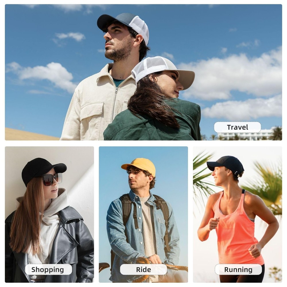 Adjustable Mesh Baseball Caps Snapback Mesh Back Hat Dad Cap Hat Vintage Wash...