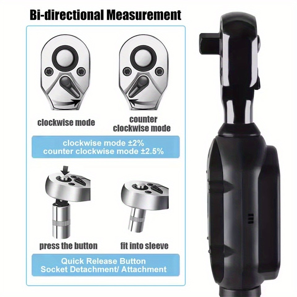 1/4" 3/8" 1/2" MINI Digital Torque Wrench Torque Spanner Hand Tools Bicycle Car