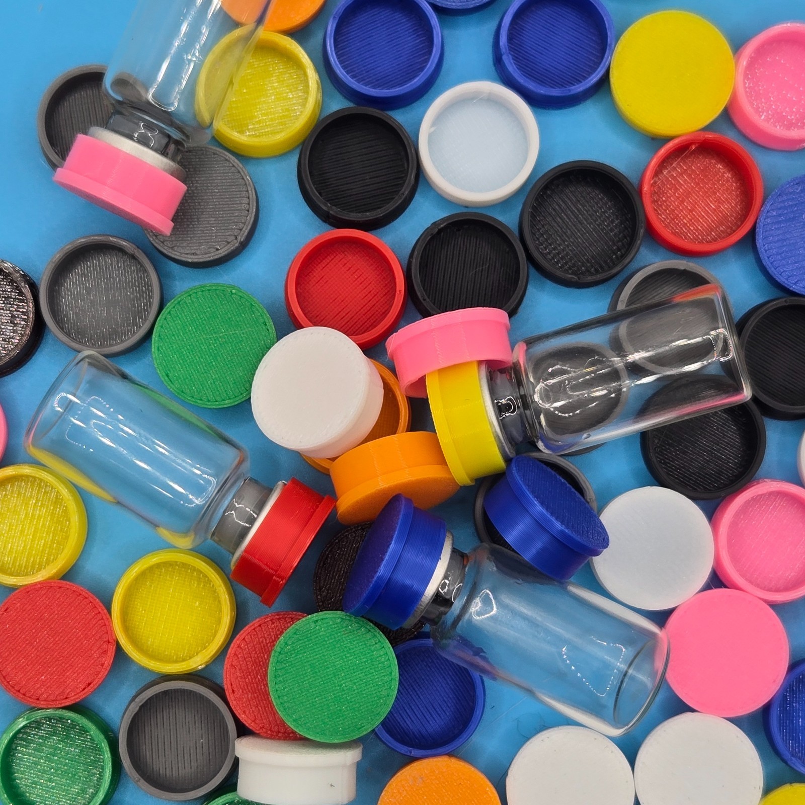 3ml Peptide Vial Caps (10-Pack) + 30ml BAC Water Cap | Assortment Free Shipping