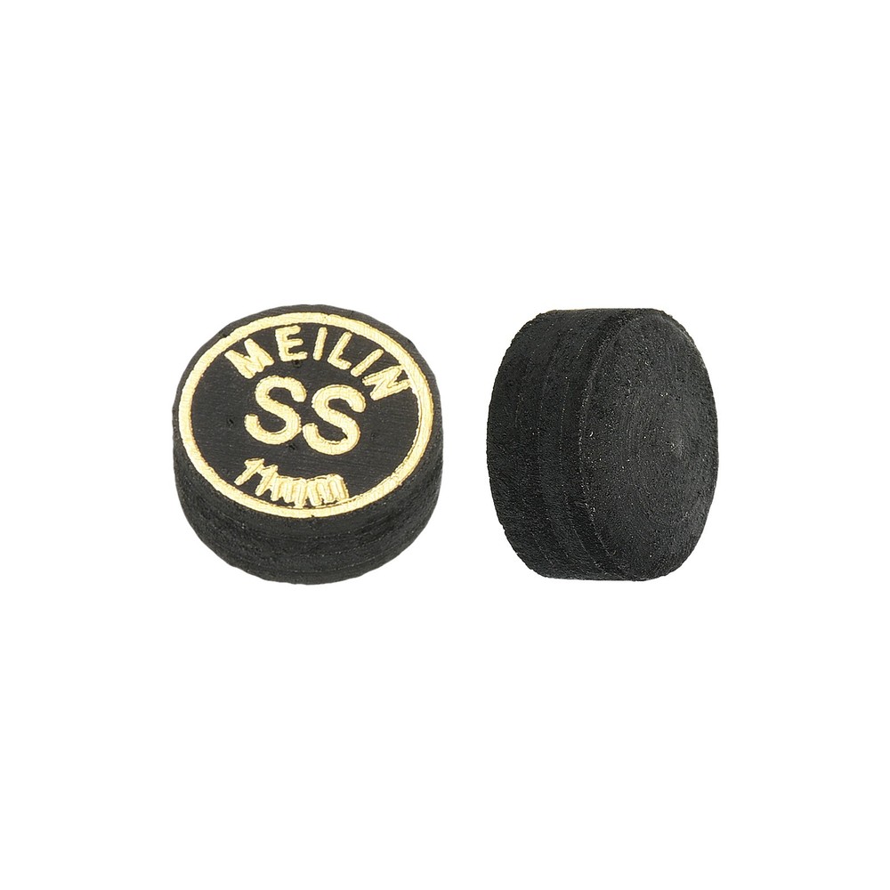 11mm Billiard Stick Tips, 2pcs Super Soft Multiple Layer, Black