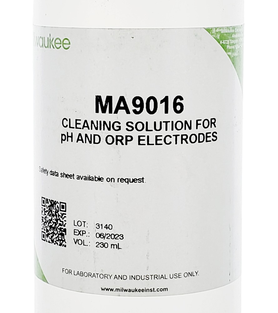Milwaukee Instruments MA9016 Cleaning Solution for pH/ORP Electrode, 230 mL