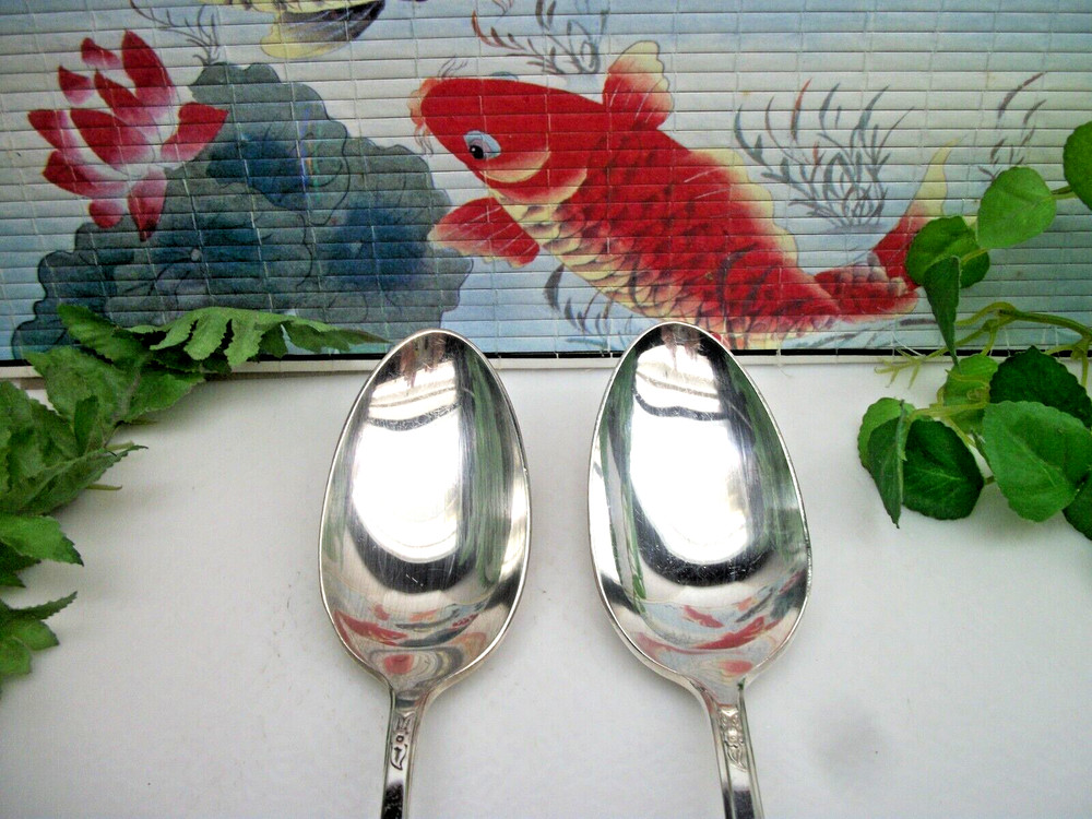 International Holmes & Edwards SPRING GARDEN Silverplate Solid Serving Spoons