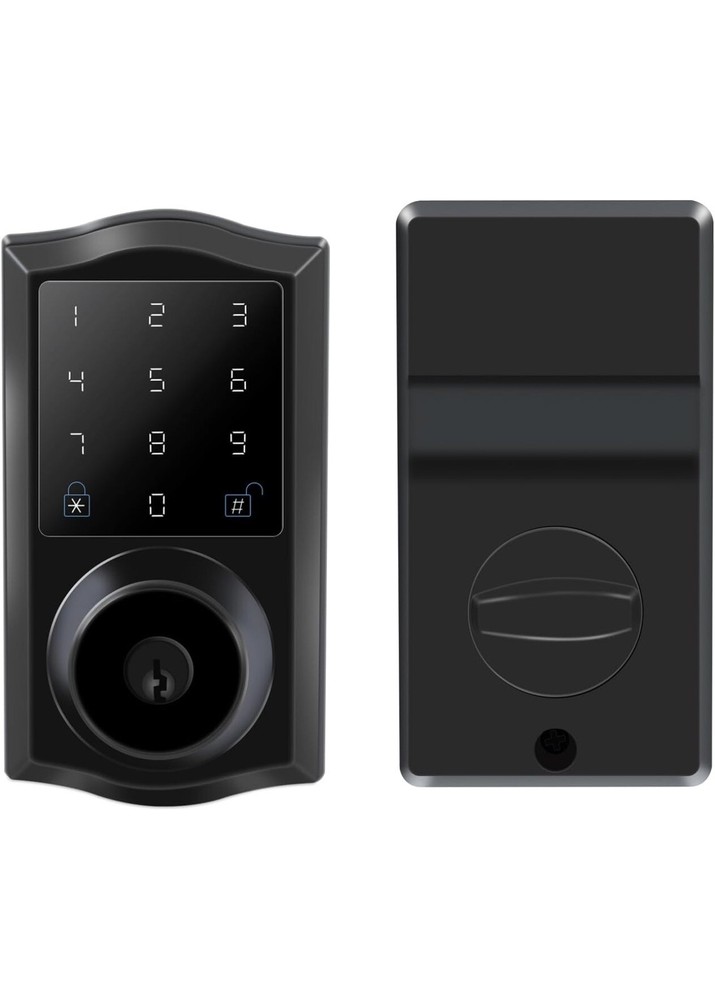 SmartCode Electronic Touchpad Deadbolt - Matte Black