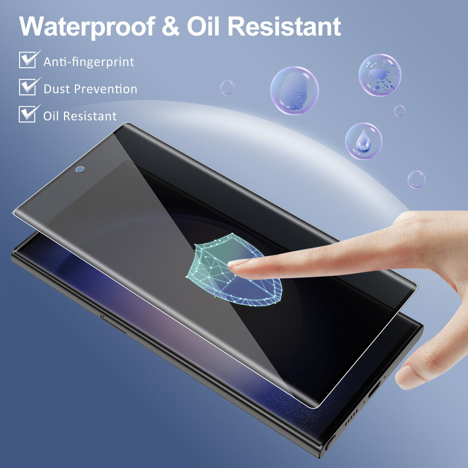 4X Samsung S23 Ultra S22 S21 Anti-Spy Privacy Glass Screen Protector+Camera Lens