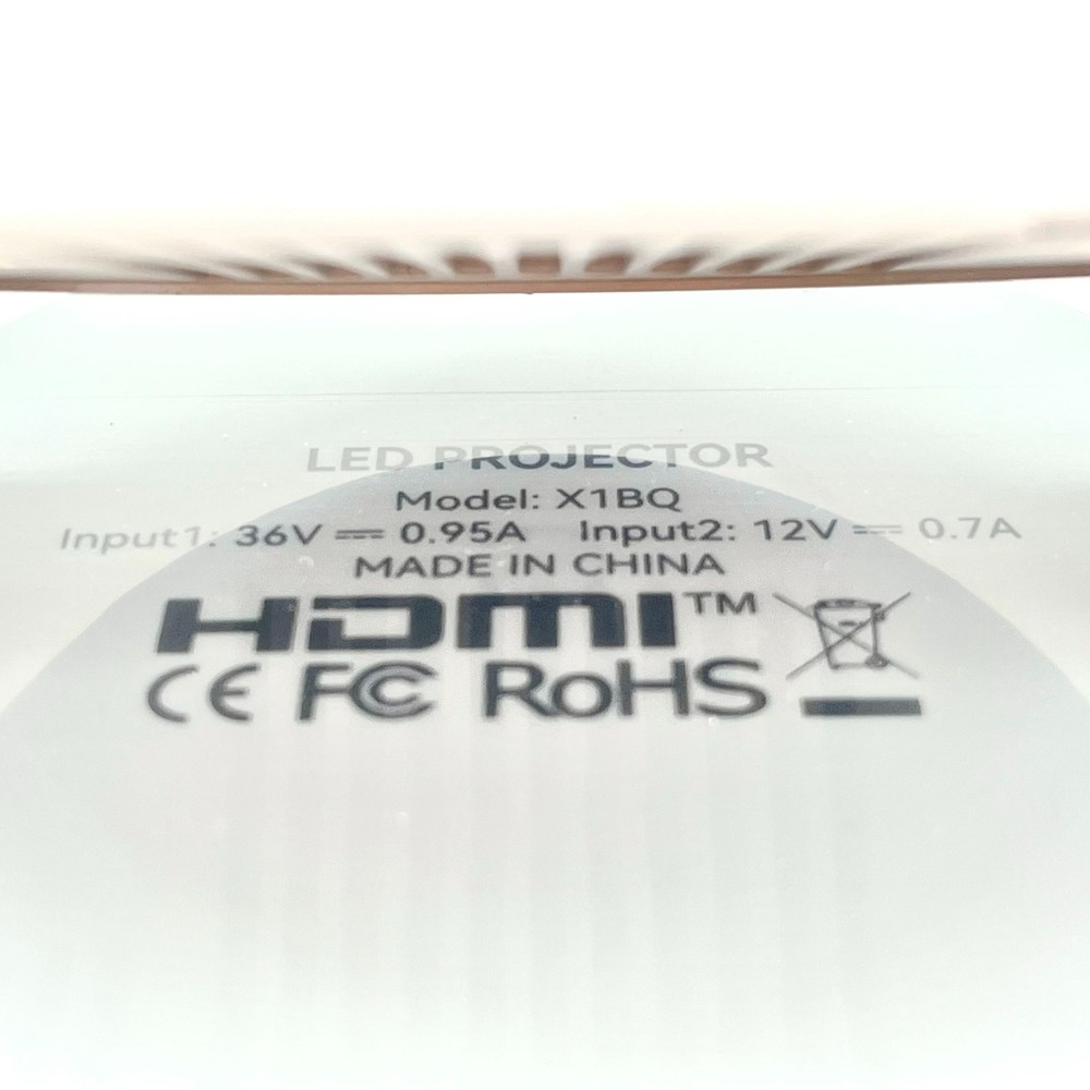 LED Source HDMI Tabletop Projector With Screen Cast Model X1BQ - White